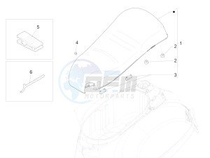 GTS 150 4T 3V IE ABS E4 (EMEA) drawing Saddle/seats