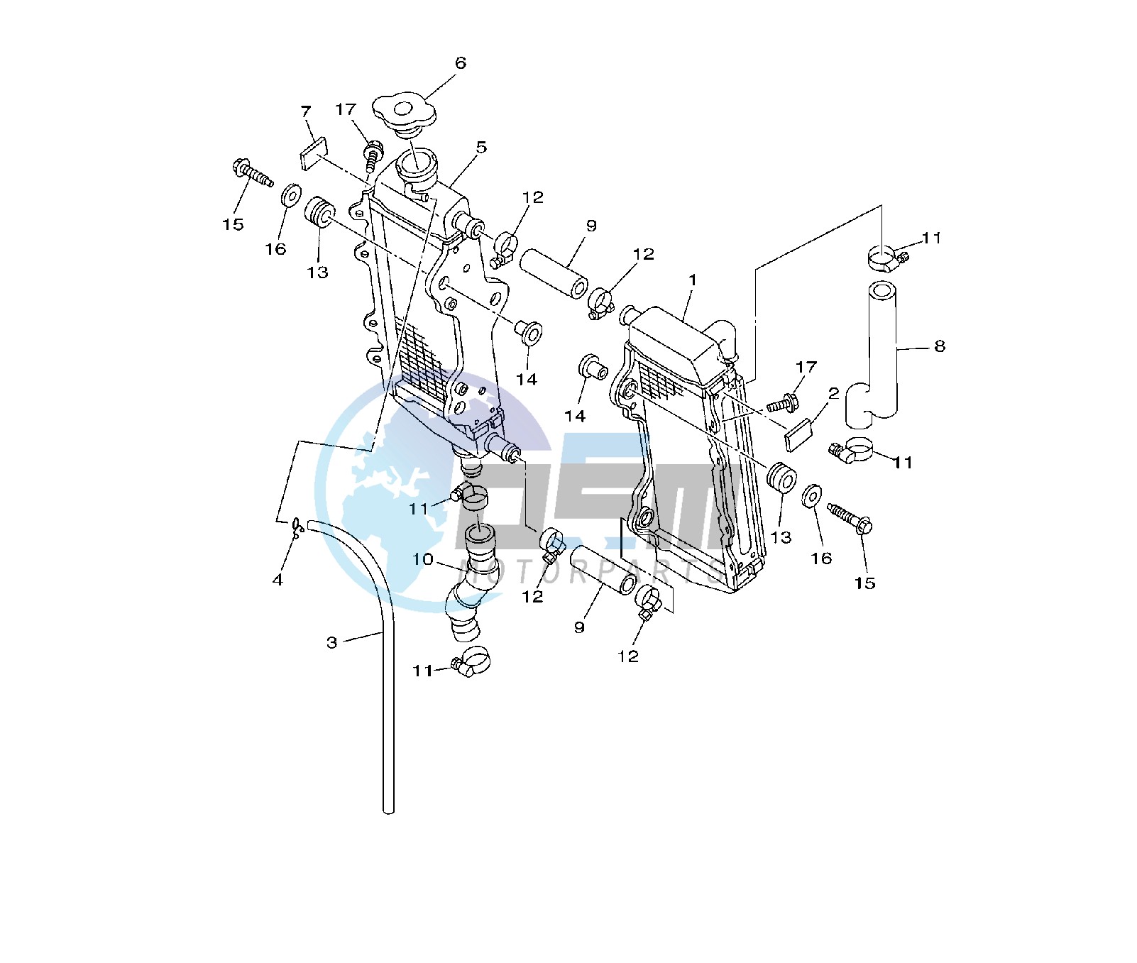 RADIATOR AND HOSE