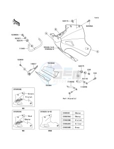 EX 250 F [NINJA 250R] (F15-F19) [NINJA 250R] drawing COWLING LOWERS