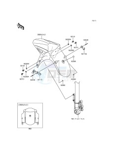 VERSYS 650 ABS KLE650FGF XX (EU ME A(FRICA) drawing Front Fender(s)