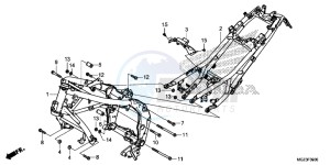 CBR500RE CBR500R UK - (E) drawing FRAME BODY