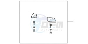 NT700VAA Europe Direct - (ED / ABS) drawing PILLION ARMREST SET