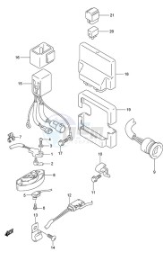 DF 225 drawing PTT Switch/Engine Control Unit