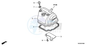 CRF150RB9 Australia - (U) drawing CYLINDER HEAD COVER