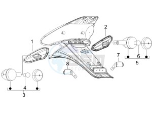 Stalker 50 Naked (UK) UK drawing Tail light - Turn signal lamps