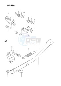 RMX250 (E3) drawing STAND - FOOTREST (MODEL P R S T)