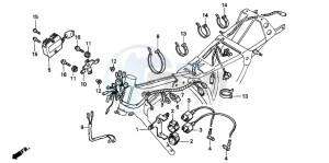 CM125C drawing WIRE HARNESS/IGNITION COIL