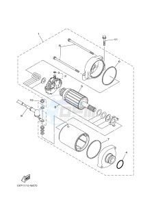 YXM700E YXM700PE MP 700 EPS (1XPC) drawing STARTING MOTOR