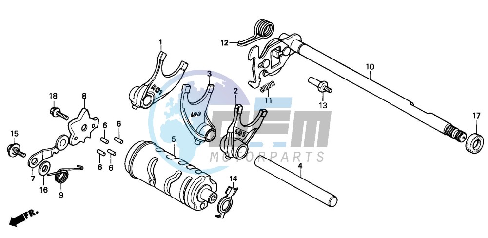 SHIFT DRUM/SHIFT FORK