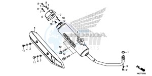 NSS125ADF Forza 125 - NSS125AD UK - (E) drawing EXHAUST MUFFLER