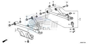 TRX500FA7G TRX500 Europe Direct - (ED) drawing FRONT ARM