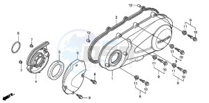 FES150 125 S-WING drawing LEFT CRANKCASE COVER