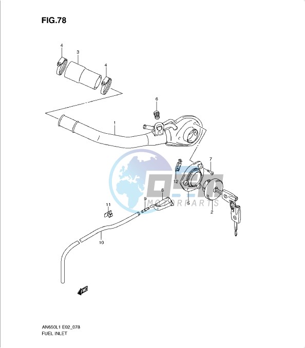 FUEL INLET (AN650AL1 E24)