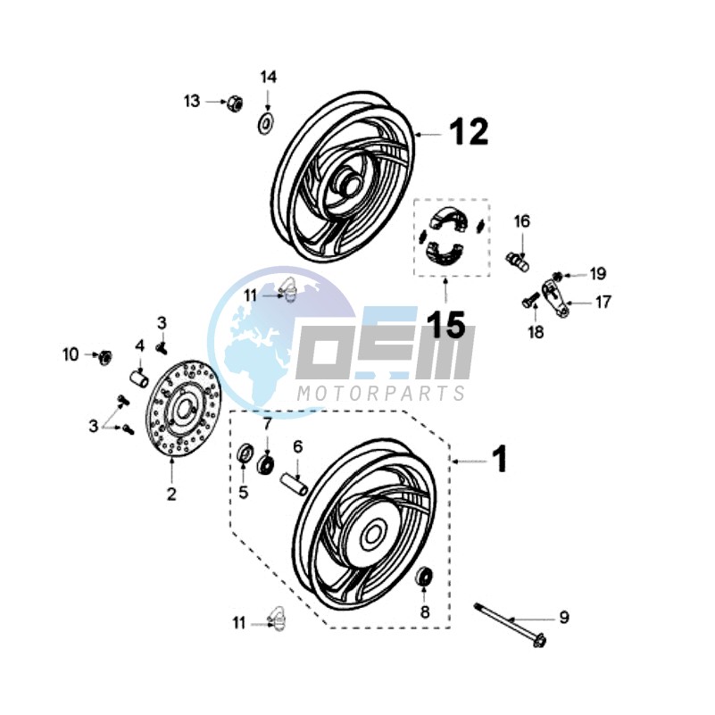 WHEELS / BRAKE DISC D155