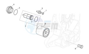 Scarabeo 125-200 e3 (eng. piaggio) drawing Oil Filter