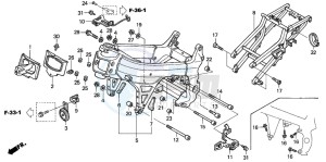 VTR1000SP RC51 drawing FRAME BODY (VTR1000SP2/3/ 4/5/6)