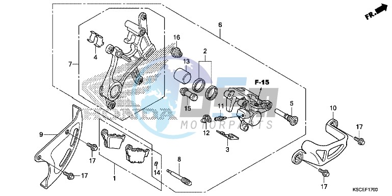 REAR BRAKE CALIPER