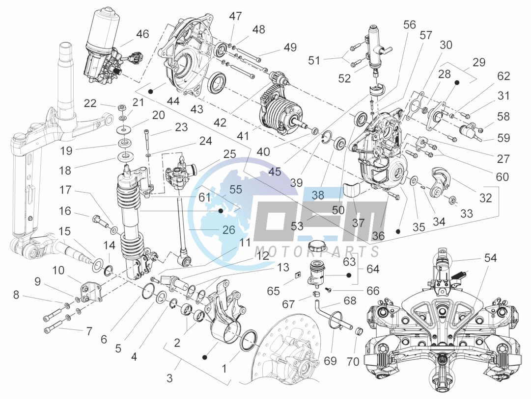 Fork/steering tube - Steering bearing unit