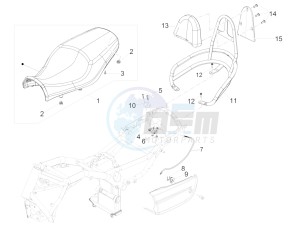 California 1400 Touring SE ABS 1380 drawing Saddle