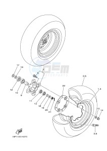 YFZ450R YFZ450RD (18PS 18PP) drawing FRONT WHEEL