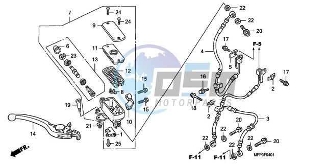 FR. BRAKE MASTER CYLINDER (CB1300A/CB1300SA)