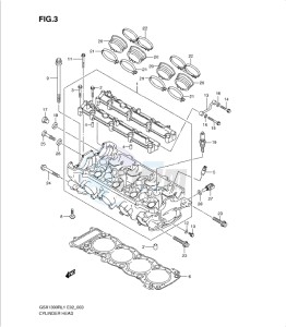 GSX1300R drawing CYLINDER HEAD