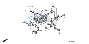 CBR600RAA UK - (E / ABS) drawing REAR POWER UNIT (CBR600RA)