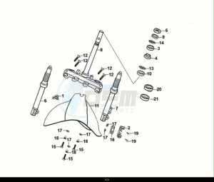 FIDDLE II 50 (AF05W5-EU) (E5) (M1) drawing STEERINGSTEM-FRONTCUSHION