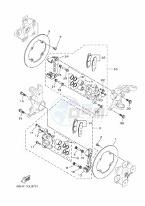 YXZ1000ETS YXZ10YESKS (B5H3) drawing FRONT BRAKE CALIPER