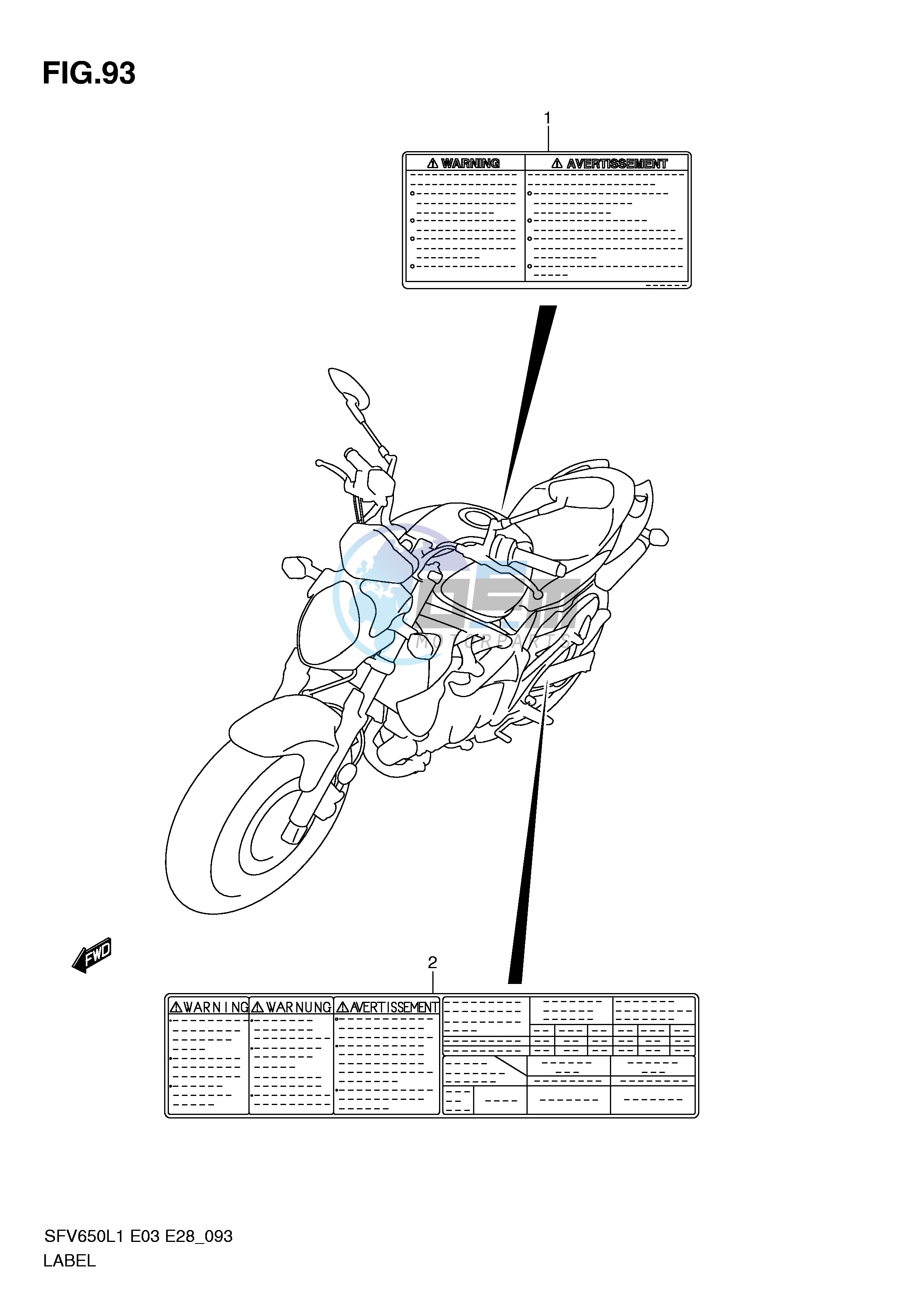 LABEL (SFV650L1 E28)