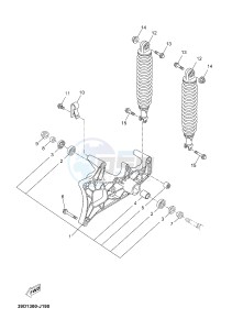 YP125R X-MAX125 X-MAX125 (2ABG 2ABG) drawing REAR ARM & SUSPENSION