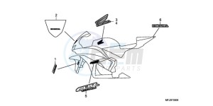 CBR600RAA BR / ABS - (BR / ABS) drawing MARK/STRIPE (9)