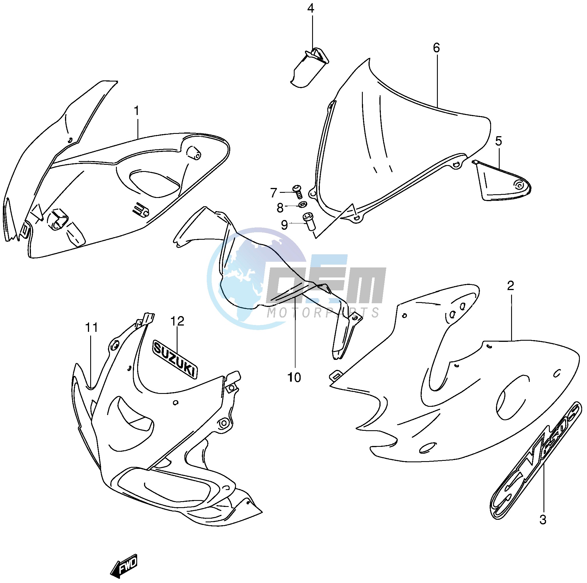 COWLING BODY (SV650SK1)