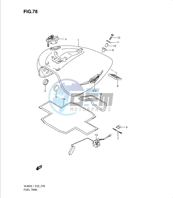 FUEL TANK (VL800UEL1 E19)