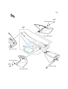 KLX450R KLX450AEF EU drawing Seat