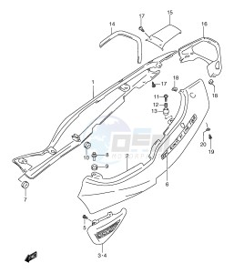 GSF1200 (E2) Bandit drawing FRAME COVER (GSF1200SAY)