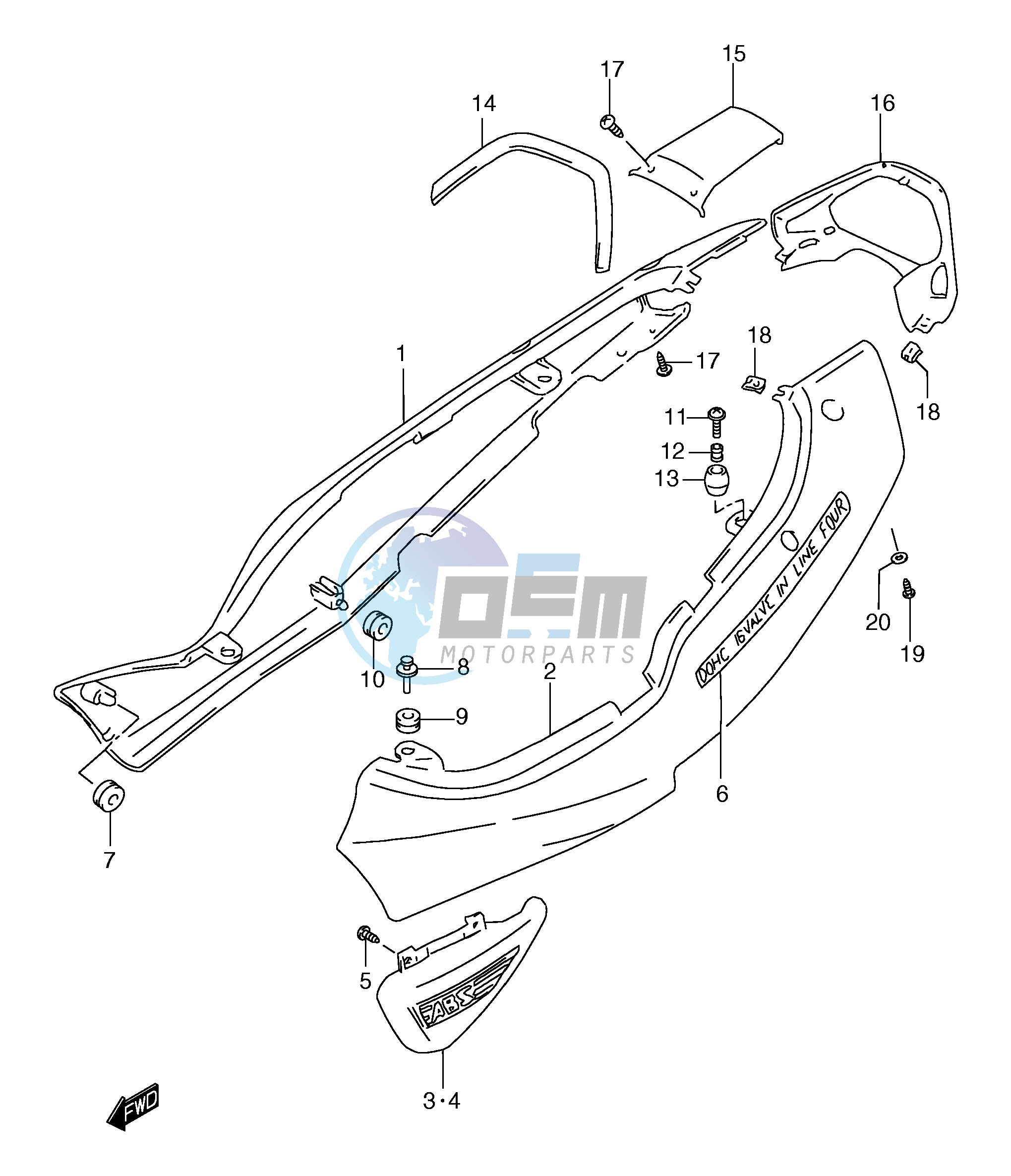 FRAME COVER (GSF1200SAY)