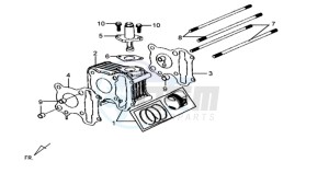 MIO 50 SPORT 25 KMH drawing CYLINDER / GASKETS