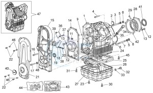 Breva 1200 drawing Crank-case