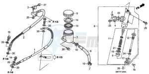 XL1000V9 E / MKH drawing REAR BRAKE MASTER CYLINDER (XL1000V)