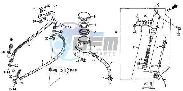 REAR BRAKE MASTER CYLINDER (XL1000V)