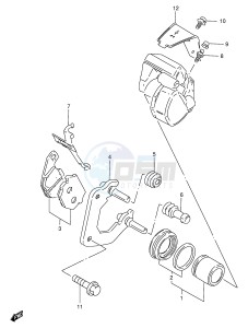 GS125 (E1) drawing FRONT CALIPER (MODEL R)