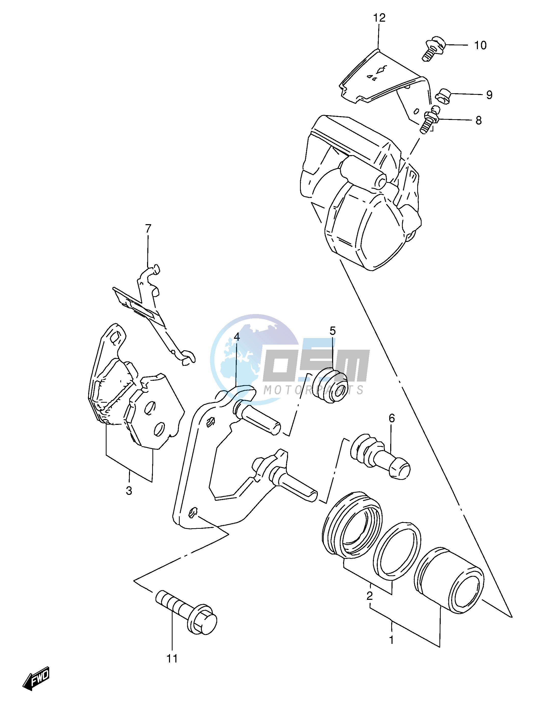 FRONT CALIPER (MODEL R)