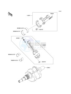 KVF 650 E [BRUTE FORCE 650 4X4 HARDWOODS GREEN HD] (E1) E1 drawing CRANKSHAFT