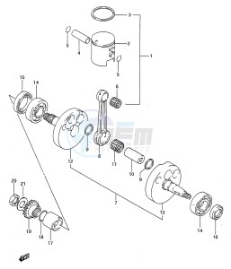 RM80 (E28) drawing CRANKSHAFT (MODEL L)