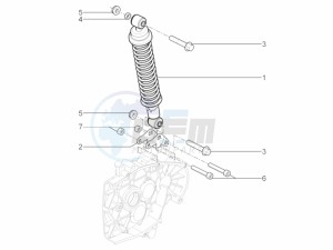 Typhoon 125 4T 2V E3 (NAFTA) drawing Rear suspension - Shock absorber/s