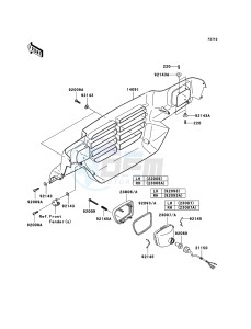 MULE 3010 DIESEL 4x4 KAF950D8F EU drawing Headlight(s)