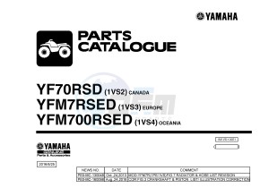 YFM700R YFM7RSED RAPTOR 700 SPECIAL EDITION (1VS2 1VS3 1VS4) drawing .1-Front-Page