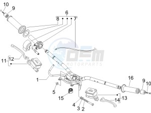 GTV 125 4T (Euro 3) drawing Handlebars - Master cil