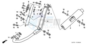 CBR125RWA UK - (E / BLA) drawing EXHAUST MUFFLER